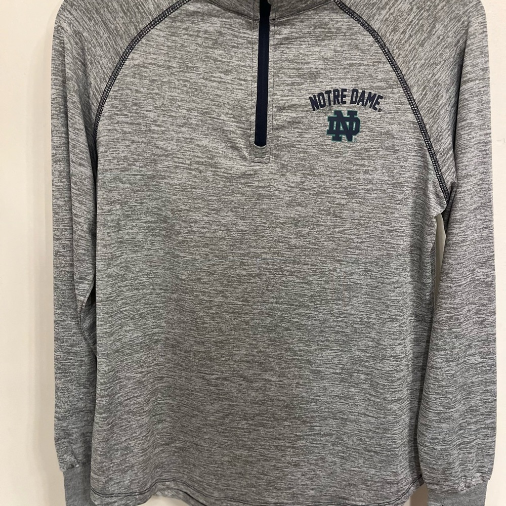 Notre Dame Gray Quarter-Zip Pullover